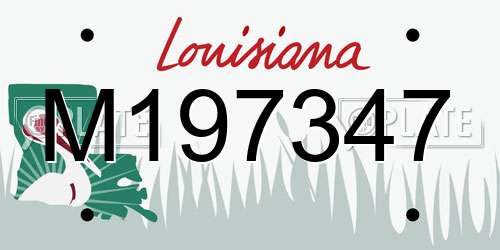 M197347 Louisiana License Plate