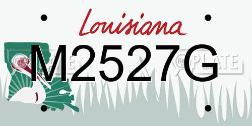 M2527G Louisiana License Plate
