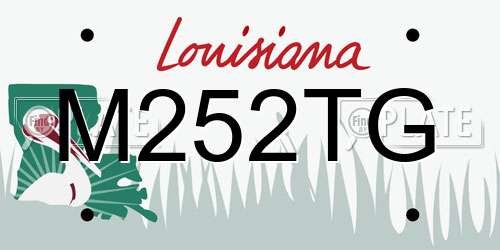 M252TG Louisiana License Plate