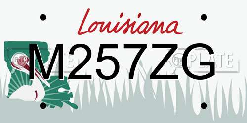 M257ZG Louisiana License Plate