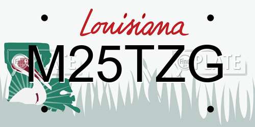 M25TZG Louisiana License Plate
