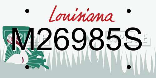 M26985S Louisiana License Plate