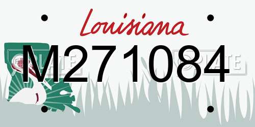 M271084 Louisiana License Plate