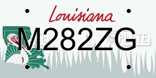 M282ZG Louisiana License Plate
