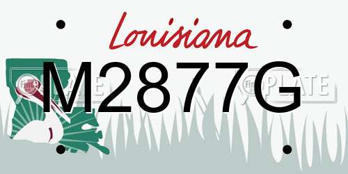 M2877G Louisiana License Plate