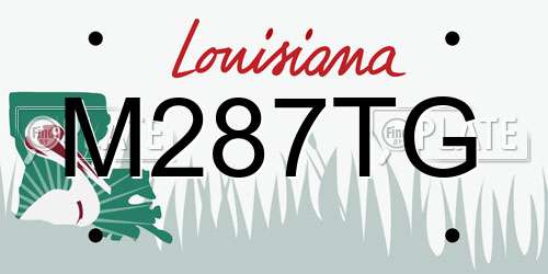 M287TG Louisiana License Plate