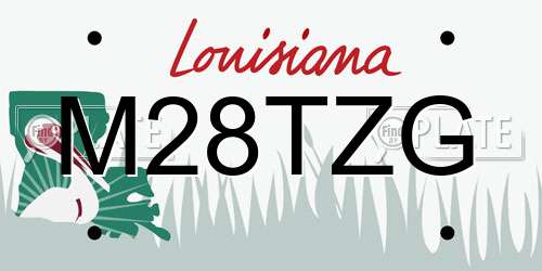 M28TZG Louisiana License Plate