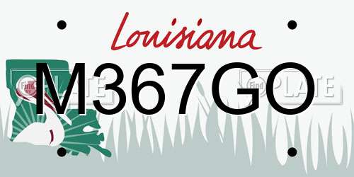 M367GO Louisiana License Plate