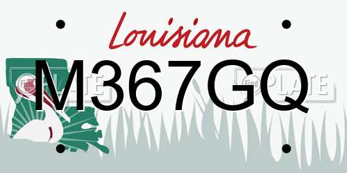 M367GQ Louisiana License Plate