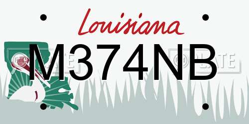 M374NB Louisiana License Plate