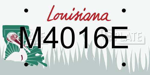 M4016E Louisiana License Plate