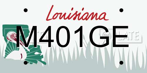 M401GE Louisiana License Plate