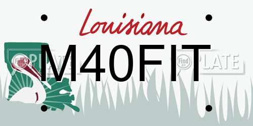 M40FIT Louisiana License Plate