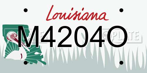 M4204O Louisiana License Plate