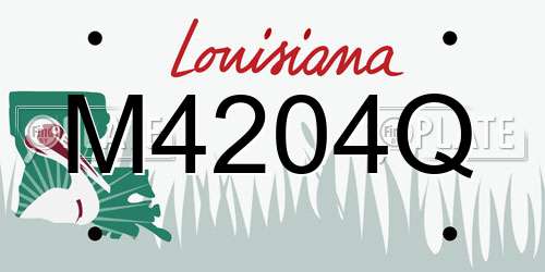 M4204Q Louisiana License Plate