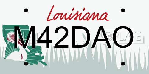 M42DAO Louisiana License Plate