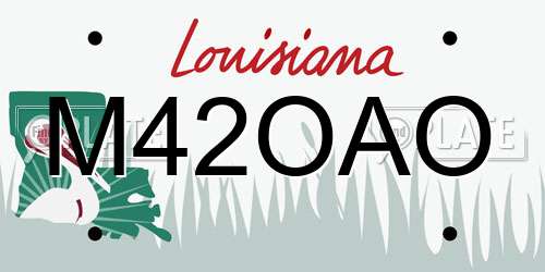 M42OAO Louisiana License Plate