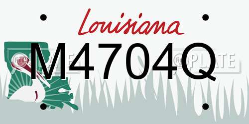 M4704Q Louisiana License Plate