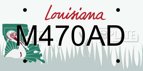 M470AD Louisiana License Plate
