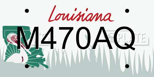 M470AQ Louisiana License Plate