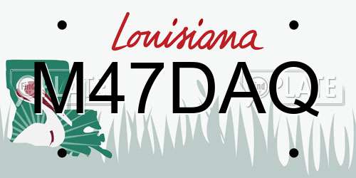 M47DAQ Louisiana License Plate