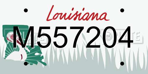 M557204 Louisiana License Plate