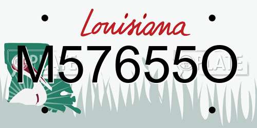 M57655O Louisiana License Plate