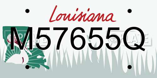 M57655Q Louisiana License Plate