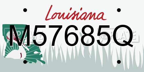 M57685Q Louisiana License Plate