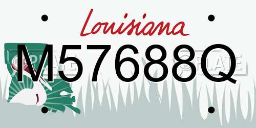M57688Q Louisiana License Plate