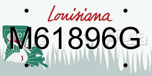 M61896G Louisiana License Plate