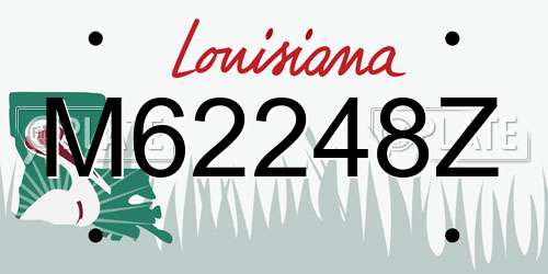 M62248Z Louisiana License Plate