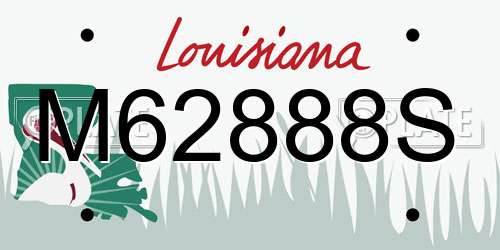 M62888S Louisiana License Plate