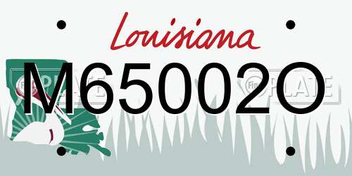 M65002O Louisiana License Plate