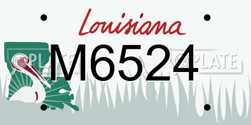 M6524 Louisiana License Plate