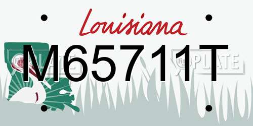 M65711T Louisiana License Plate