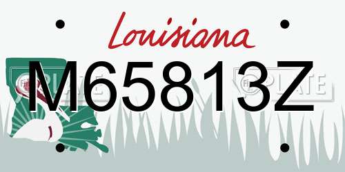 M65813Z Louisiana License Plate