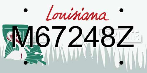 M67248Z Louisiana License Plate