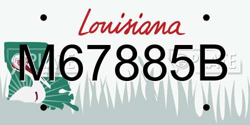 M67885B Louisiana License Plate