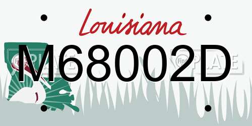 M68002D Louisiana License Plate