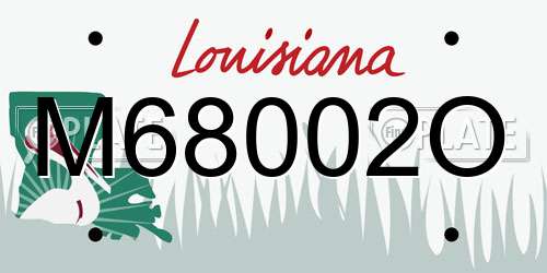 M68002O Louisiana License Plate