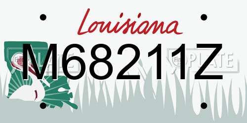 M68211Z Louisiana License Plate