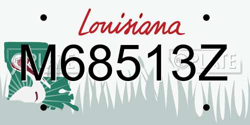M68513Z Louisiana License Plate