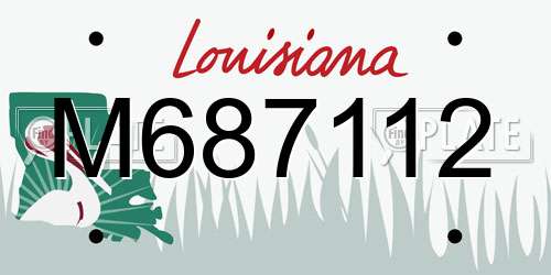 M687112 Louisiana License Plate