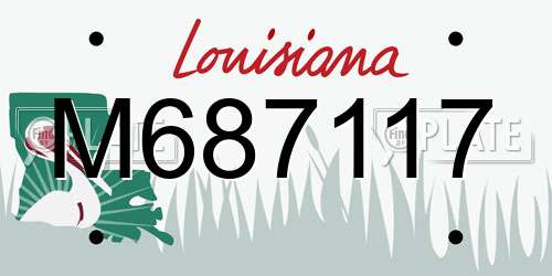 M687117 Louisiana License Plate