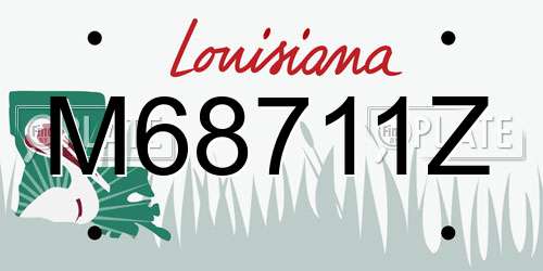 M68711Z Louisiana License Plate