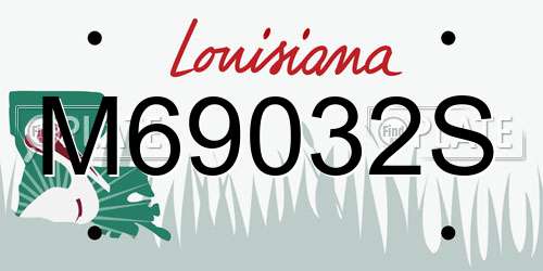 M69032S Louisiana License Plate