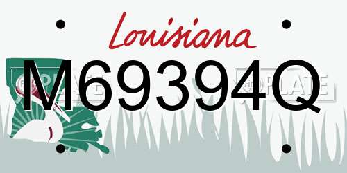 M69394Q Louisiana License Plate