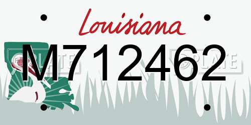 M712462 Louisiana License Plate
