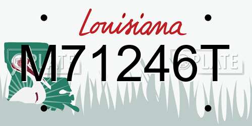 M71246T Louisiana License Plate